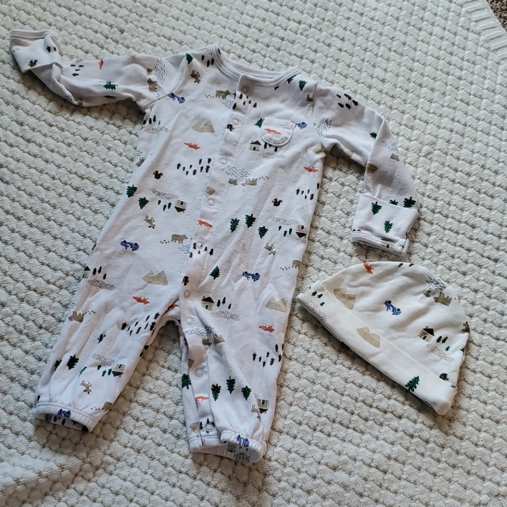 3 Month Outfit and Hat Set